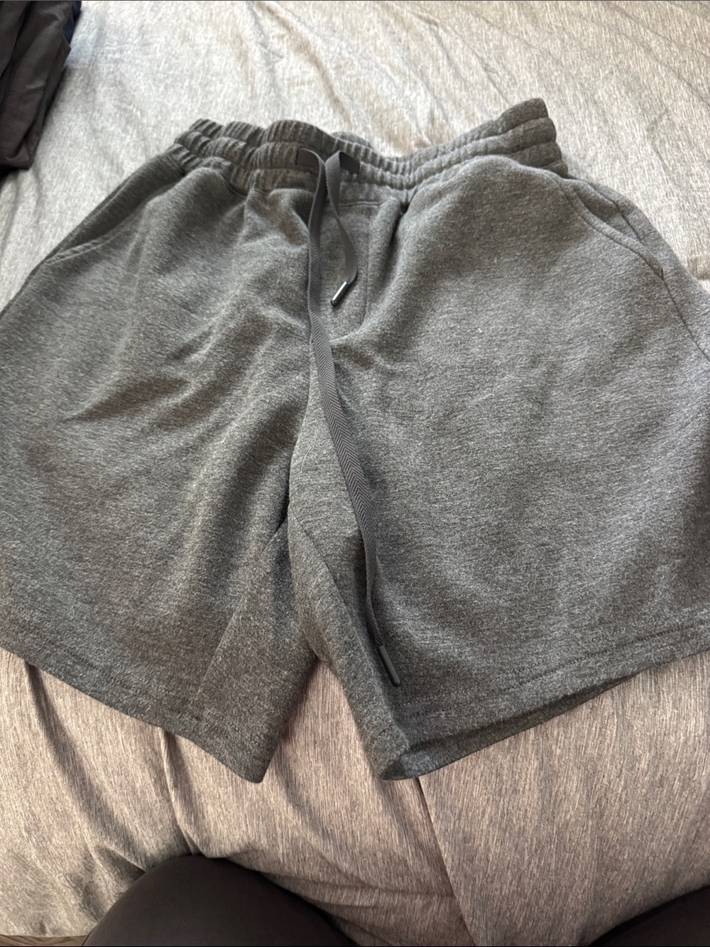 Men's Charcoal Athletic Drawstring Shorts - Comfortable Performance